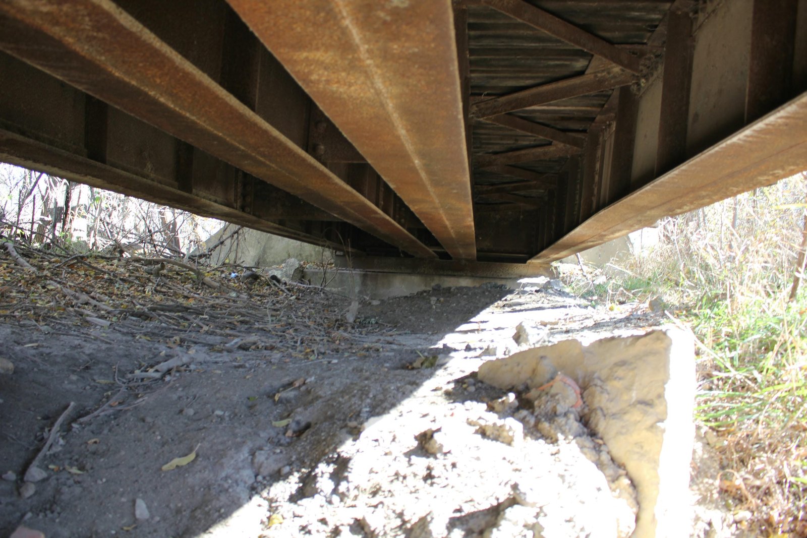 Under bridge